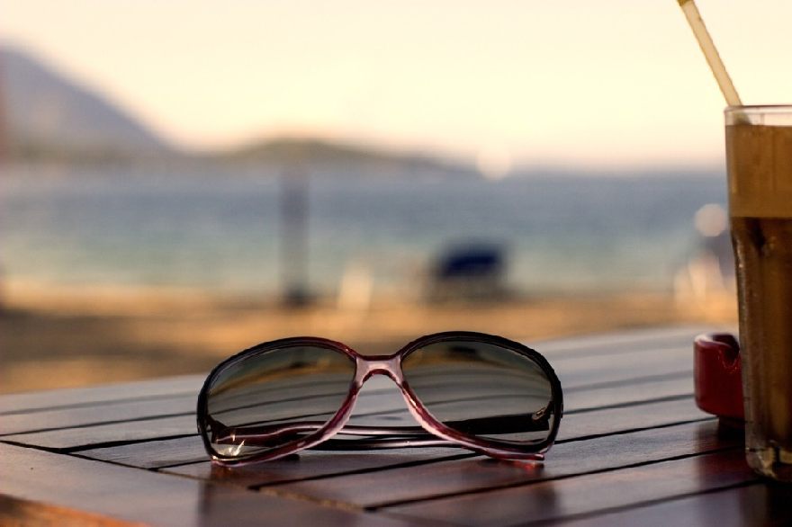 Sunglasses on a table