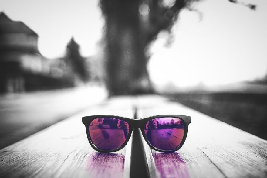 Fashion glasses on a table