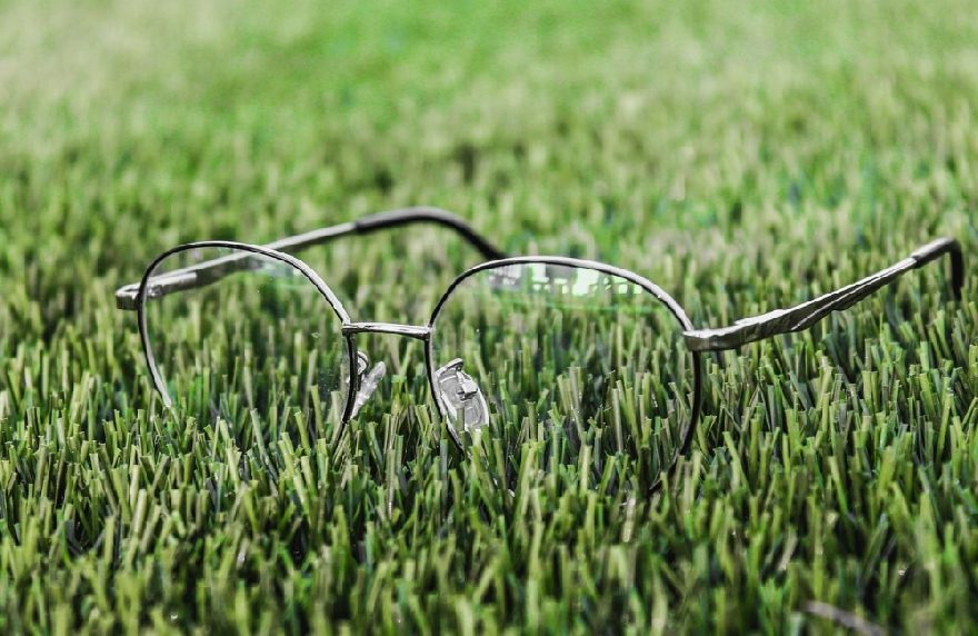 Lunettes dans l'herbe