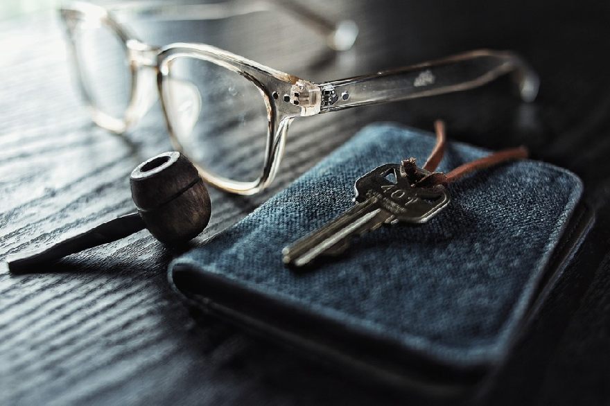 Glasses, pipe and a key